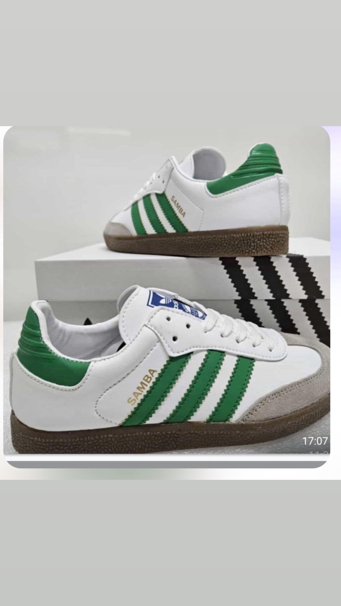 Samba blanco con verde